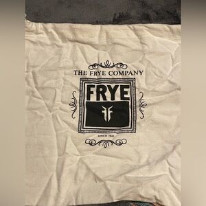 Frye White and Black Canvas Tote